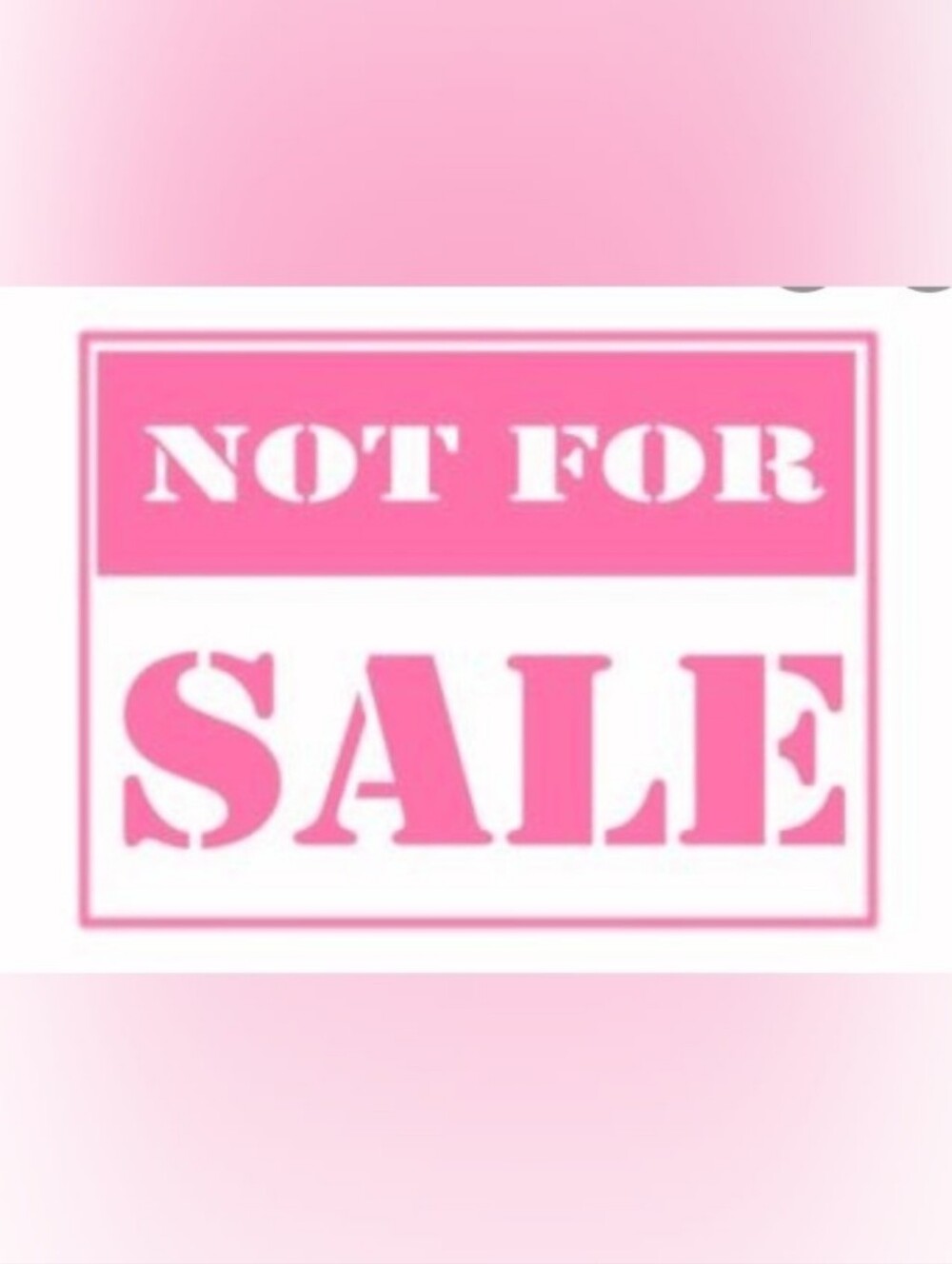 NOT FOR SALE